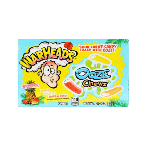 WARHEADS OOZE CHEWZ TROPICAL KUMMIKOMMID 85G